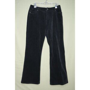 Crazy Horse Liz Claiborne Velour Bootcut Jeans Black Stretch Women's Size 12